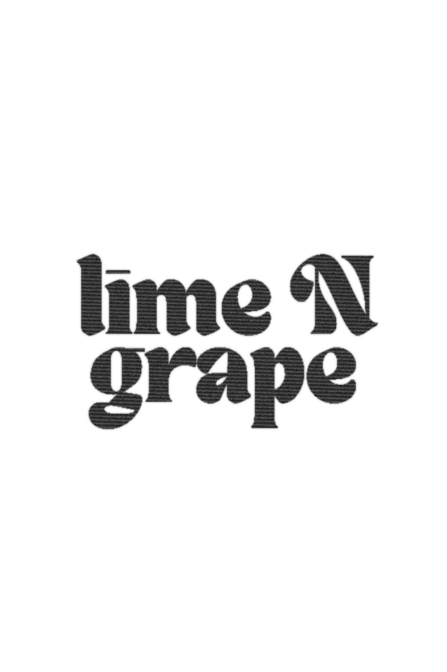 LnG oversized plain embroided limeNgrape logo